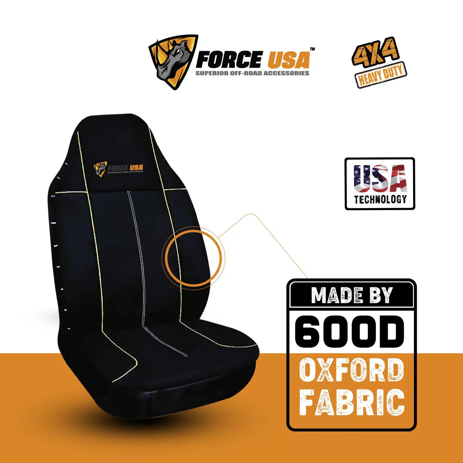 FORCE USA Off-Road Seat Cover: Protect and Elevate Your Car's Interior - Image 6