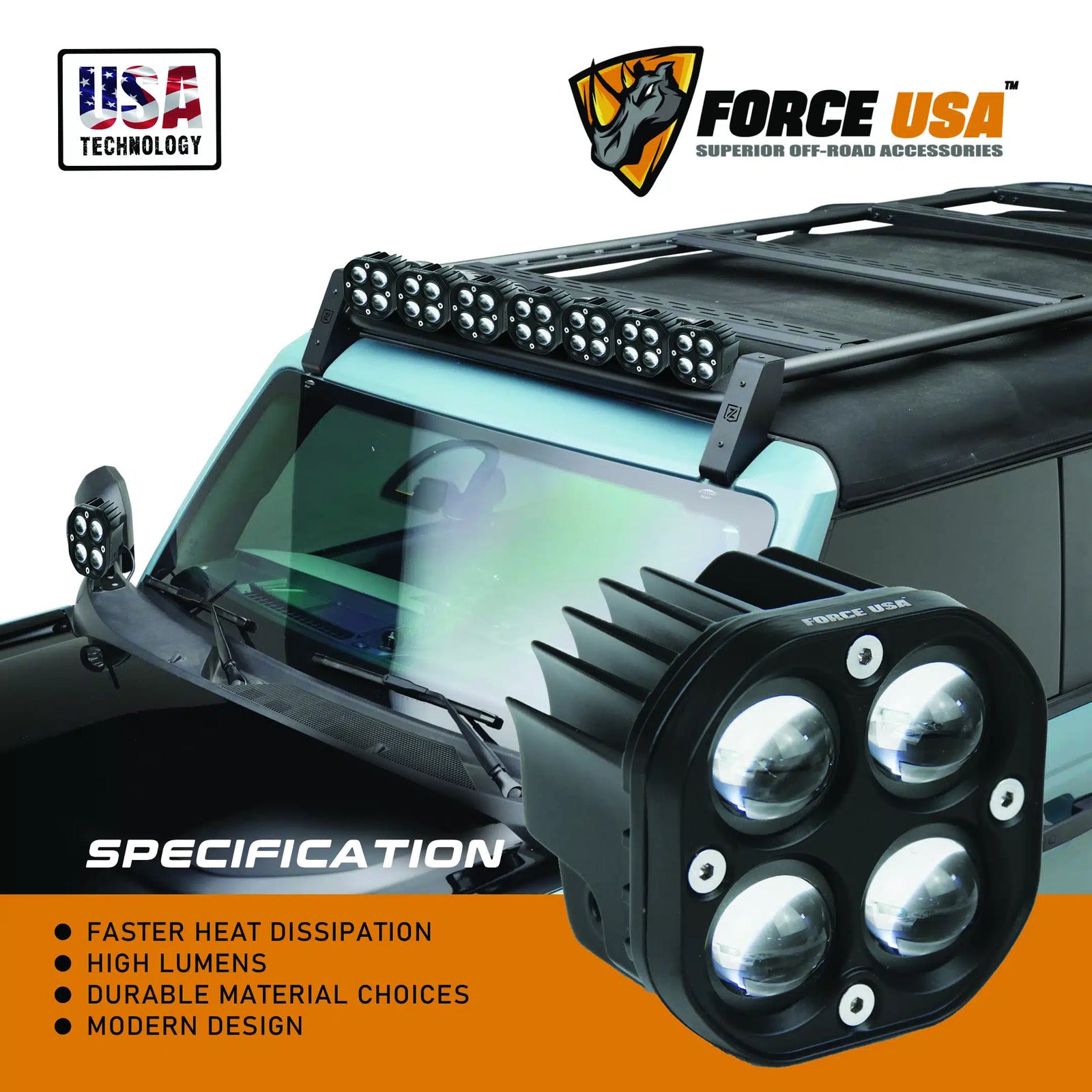 FORCE USA Four Eyes Work Light - Image 2
