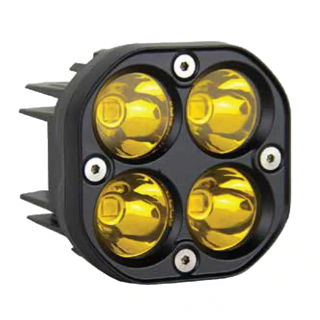 FORCE USA 4 LED yellow Offroad Driving Lights Pod Lights - Super Bright