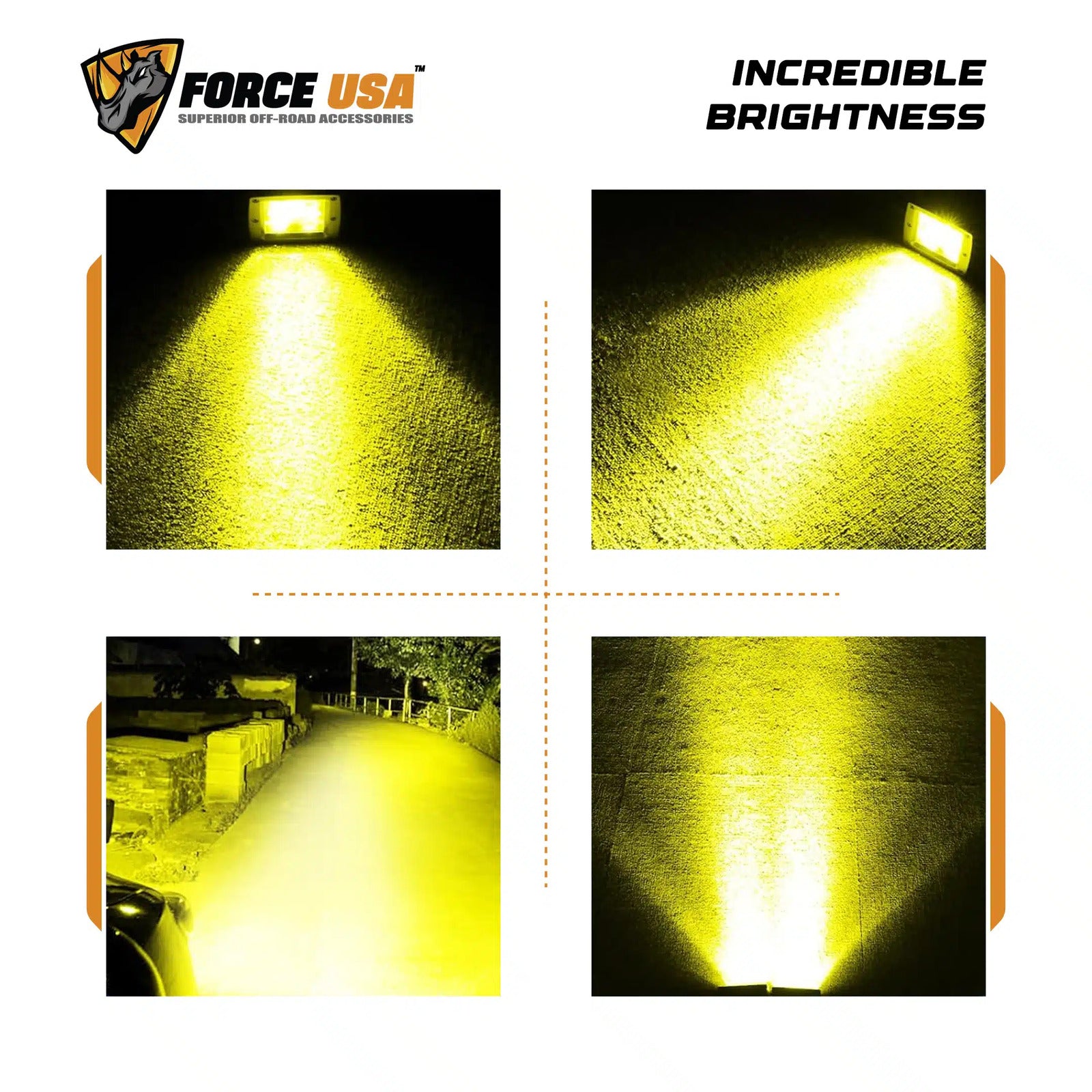 FORCE USA square type LED light yellow 120W High Lumen Spot LED Cubes Yellow LED - Image 4