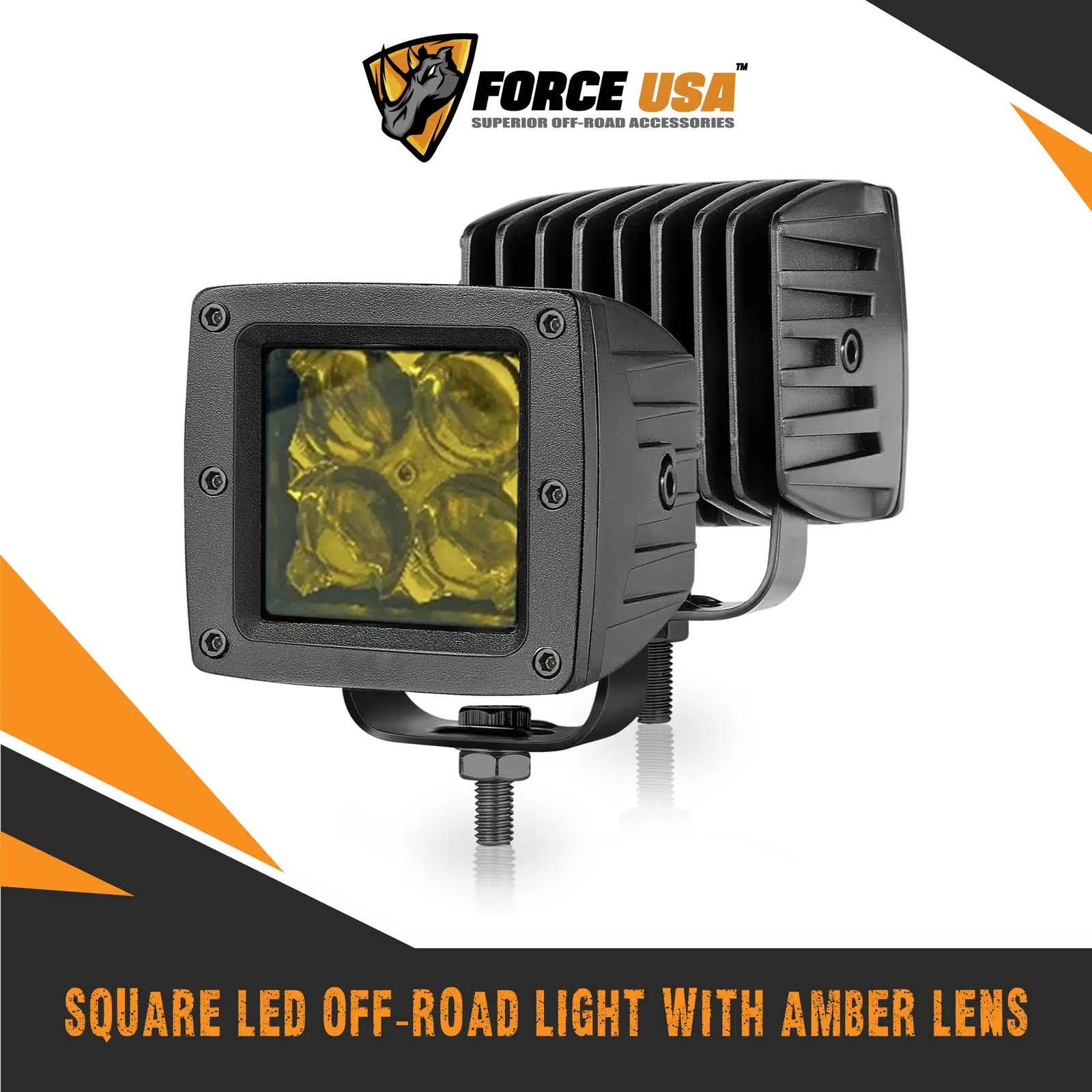 FORCE USA square type LED light yellow 120W High Lumen Spot LED Cubes Yellow LED - Image 6