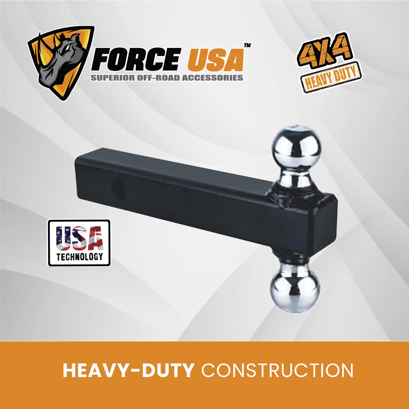 FORCE USA Multi-Ball Trailer Hitch Ball Mount - Image 5