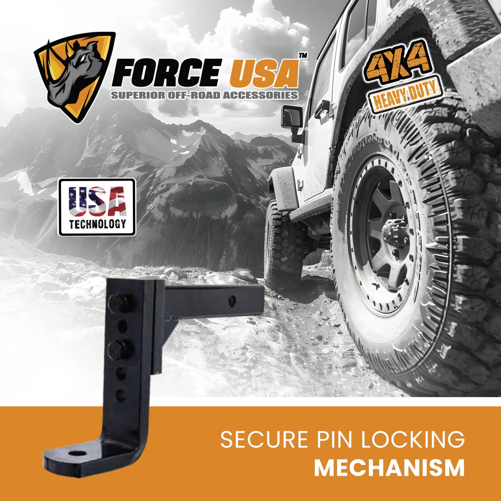 FORCE USA 5 Holes Towing Hook- Durable Steel Construction - Image 5