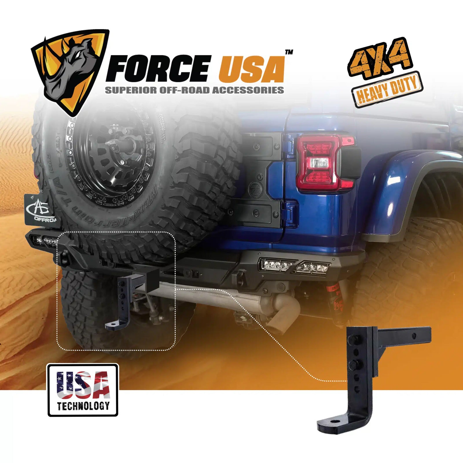 FORCE USA 5 Holes Towing Hook- Durable Steel Construction - Image 7