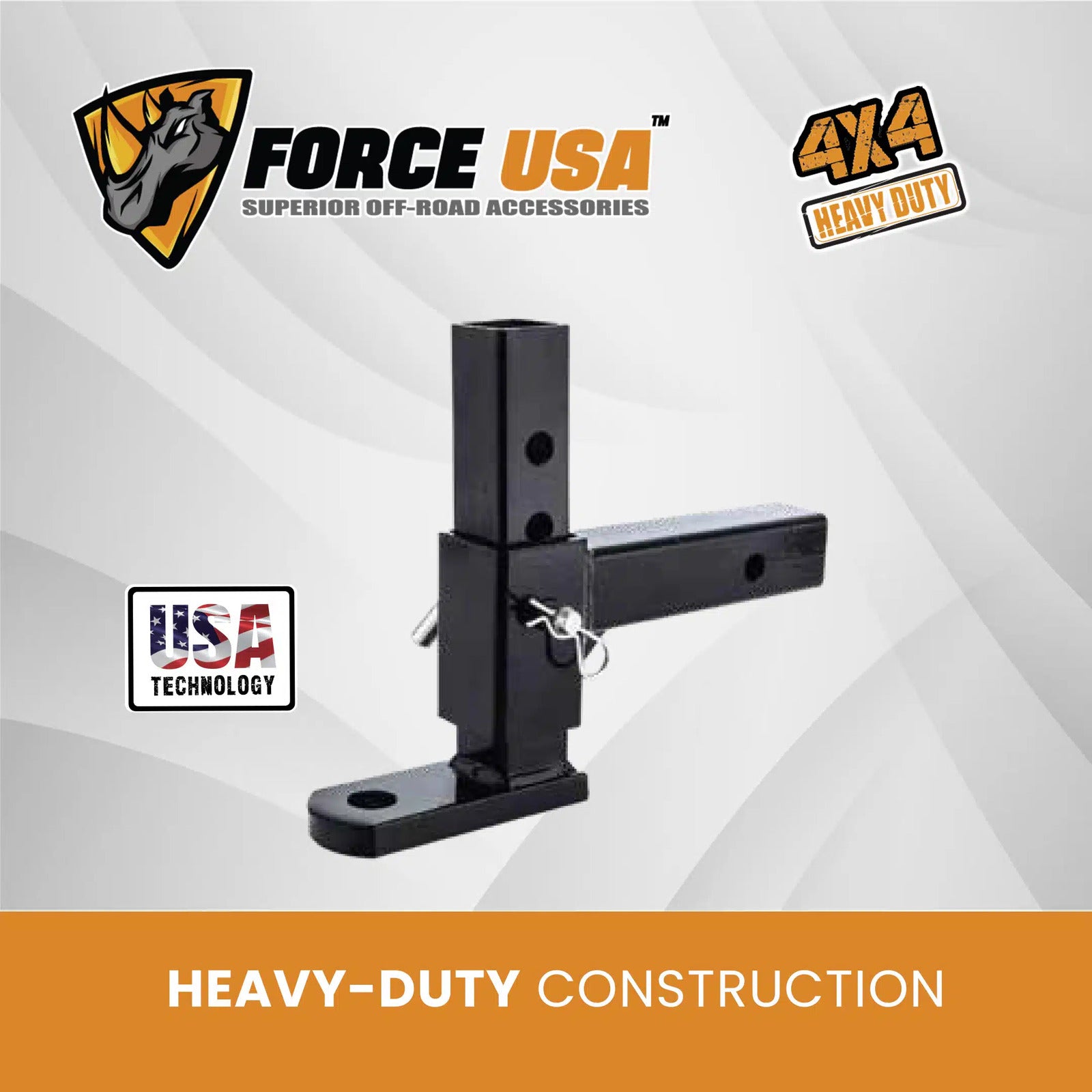 FORCE USA 4 Holes Adjustable Towing Hook in Black: Unleash Your Towing Power! - Image 6