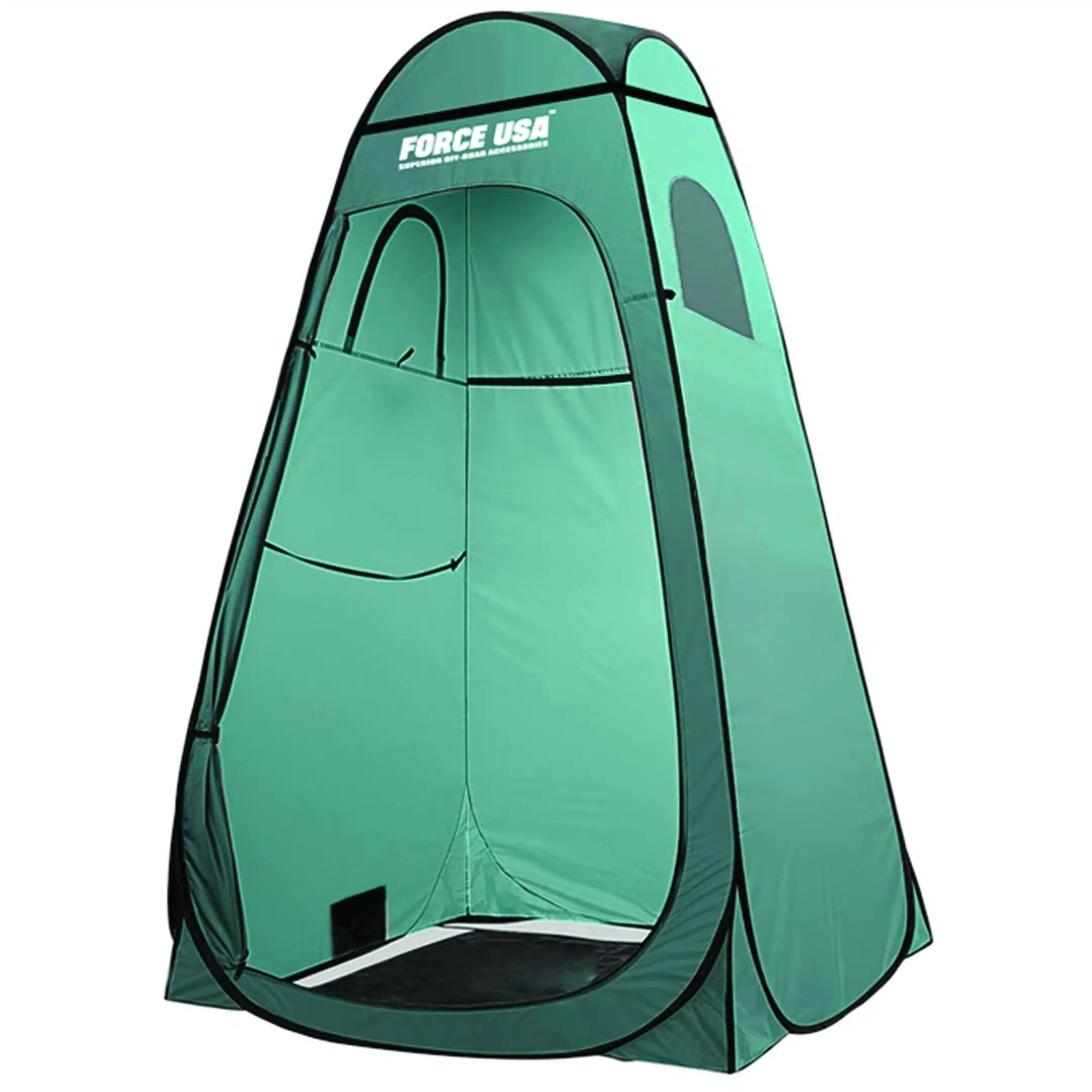 FORCE USA Green Portable Pop Up  Shower Tent Spacious Changing Room for Camping