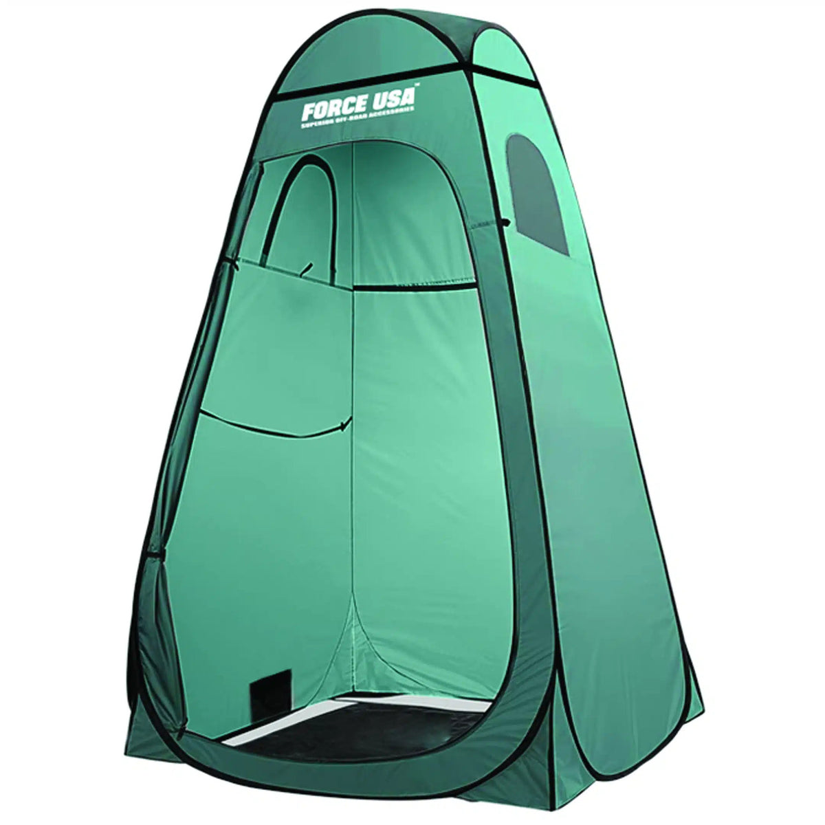 FORCE USA Green Portable Pop Up  Shower Tent Spacious Changing Room for Camping