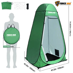 FORCE USA Green Portable Pop Up  Shower Tent Spacious Changing Room for Camping - Image 2