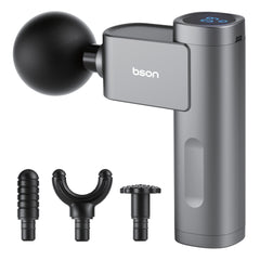 Bson Smart Press Massage Gun – 9 Power Modes, 4 Heads, Touch Screen, Type-C Charging, Skin-Friendly Texture, Smart Pressure Response, 12mm Deep Tissue Percussion