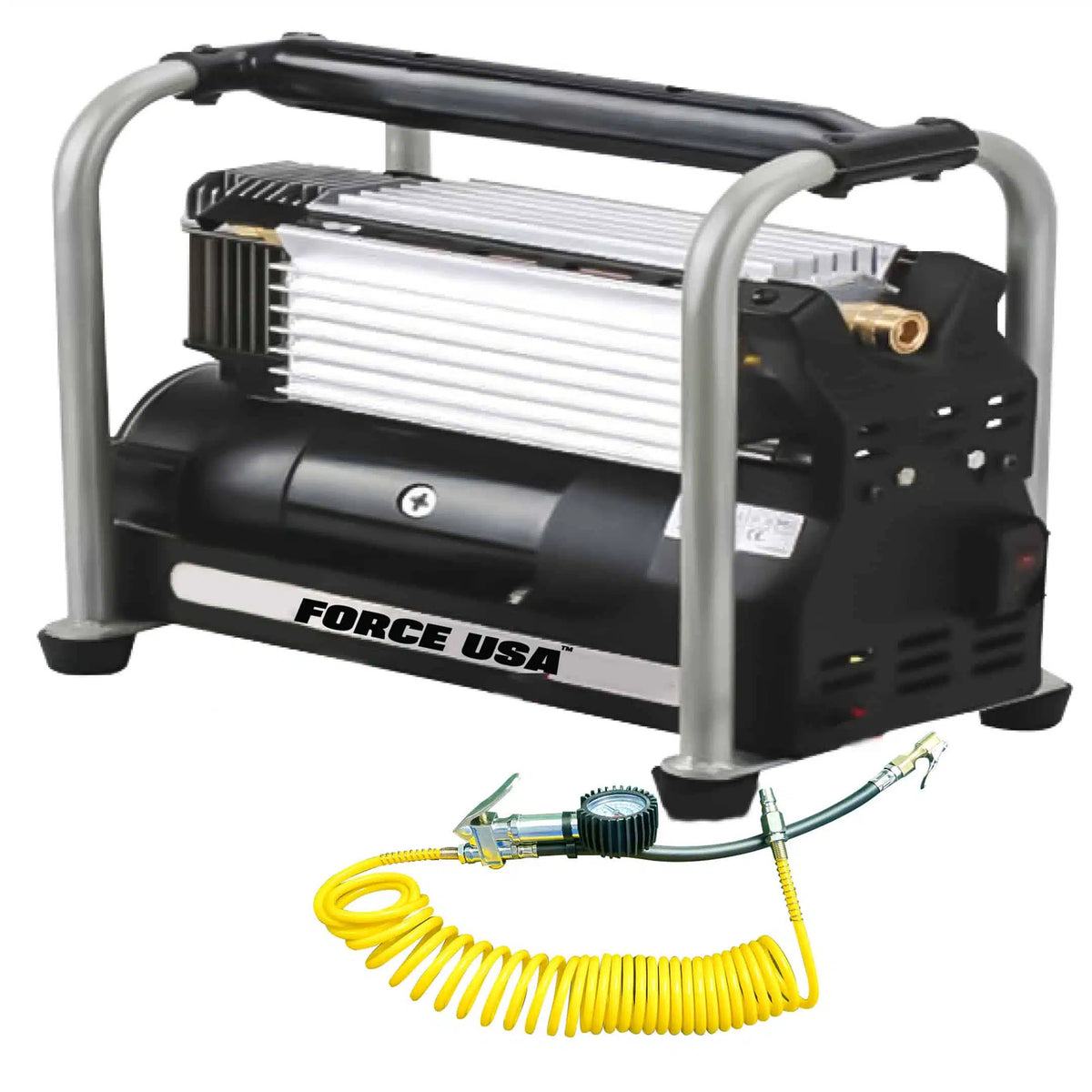 FORCE USA High Power AIR COMPRESSOR 260L/MIN with 6M Hose and Tire Guage