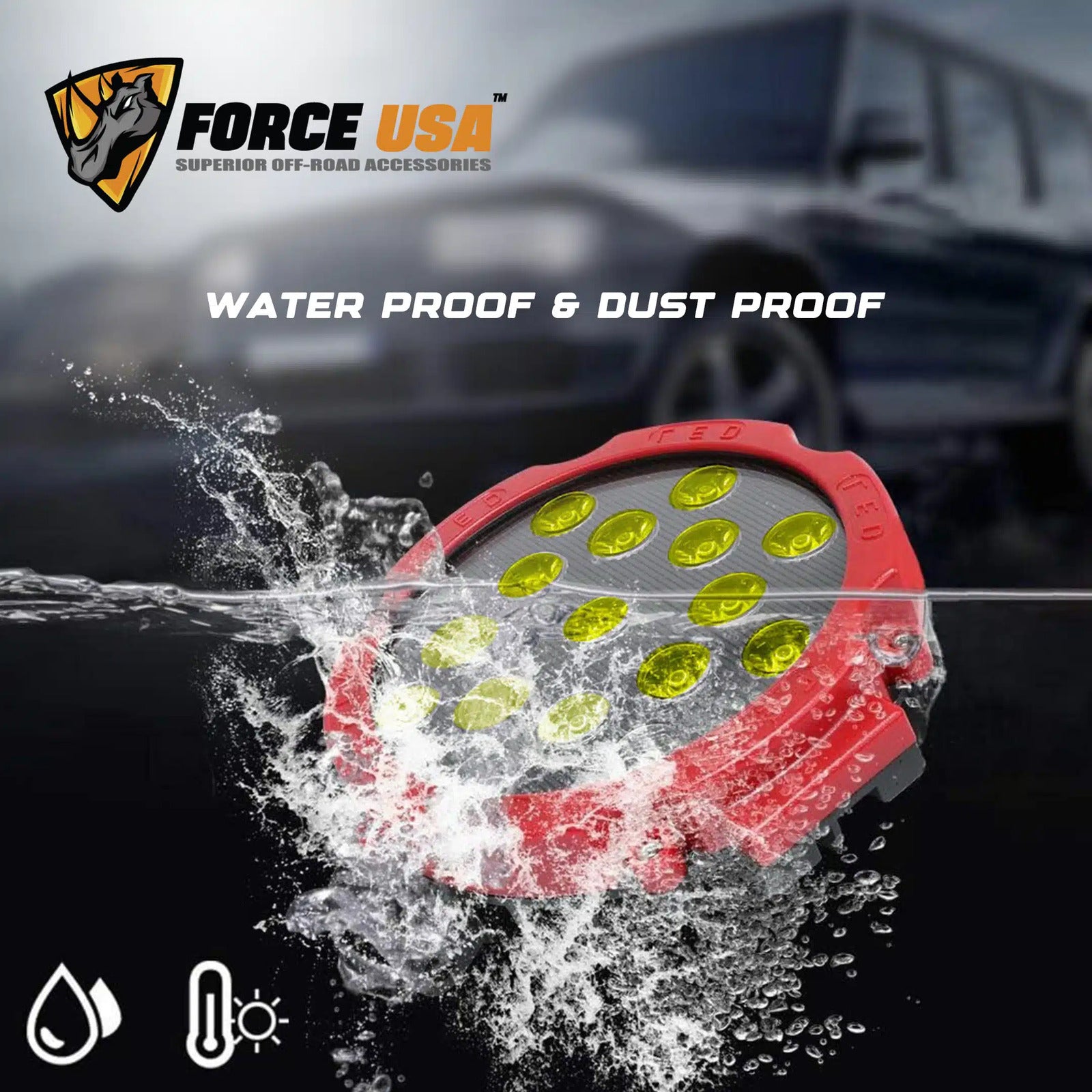 FORCE USA 7-Inch White Round Work Light: Powerful Illumination for Enhanced - Image 5