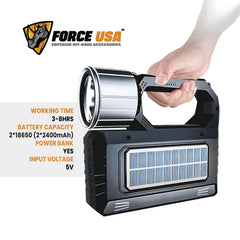 FORCE USA Multipurpose Solar Camping Light with Power Bank Capability - Image 3