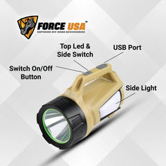FORCE USA Portable Double Solar Light with Power Bank Capability - Image 4