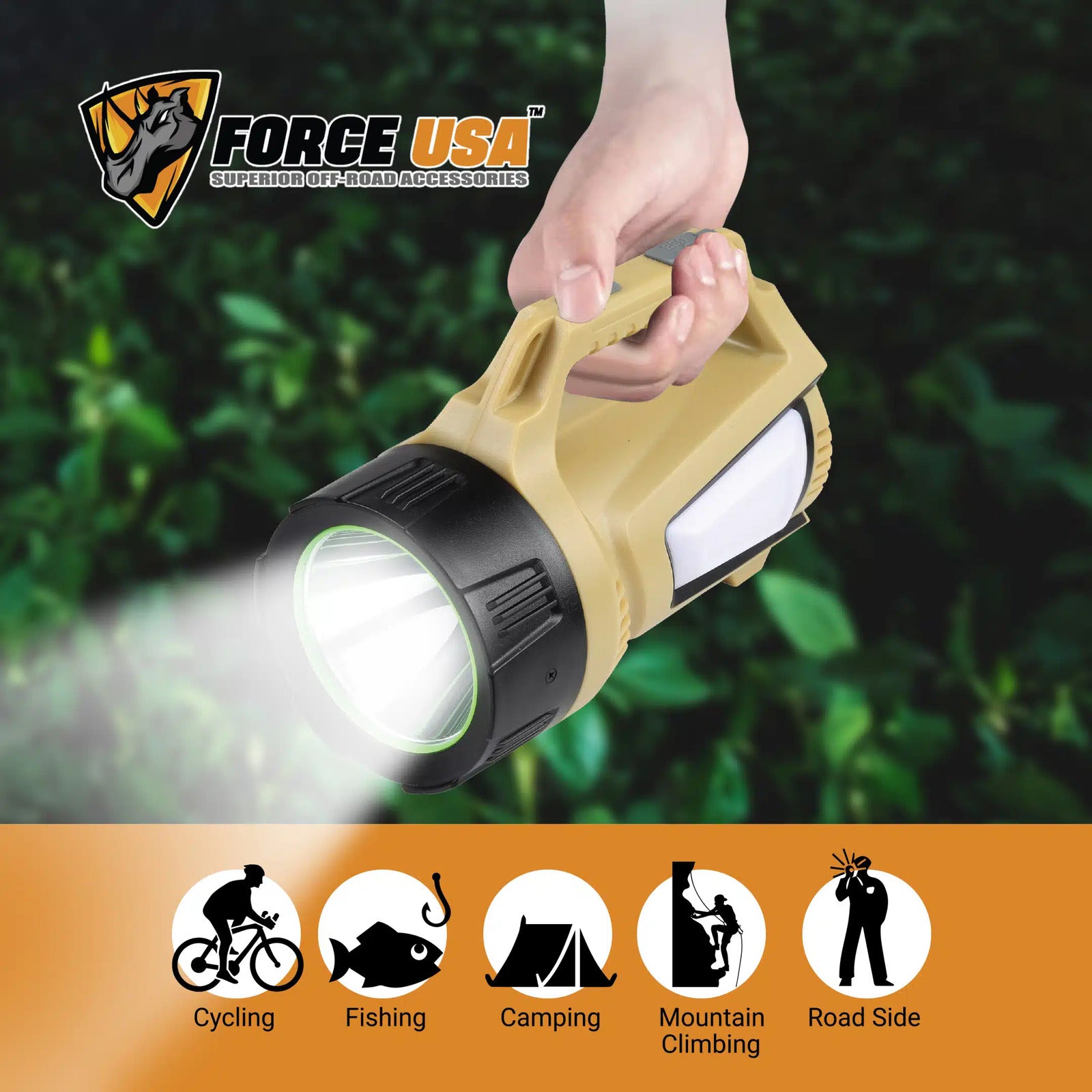 FORCE USA Portable Double Solar Light with Power Bank Capability - Image 5