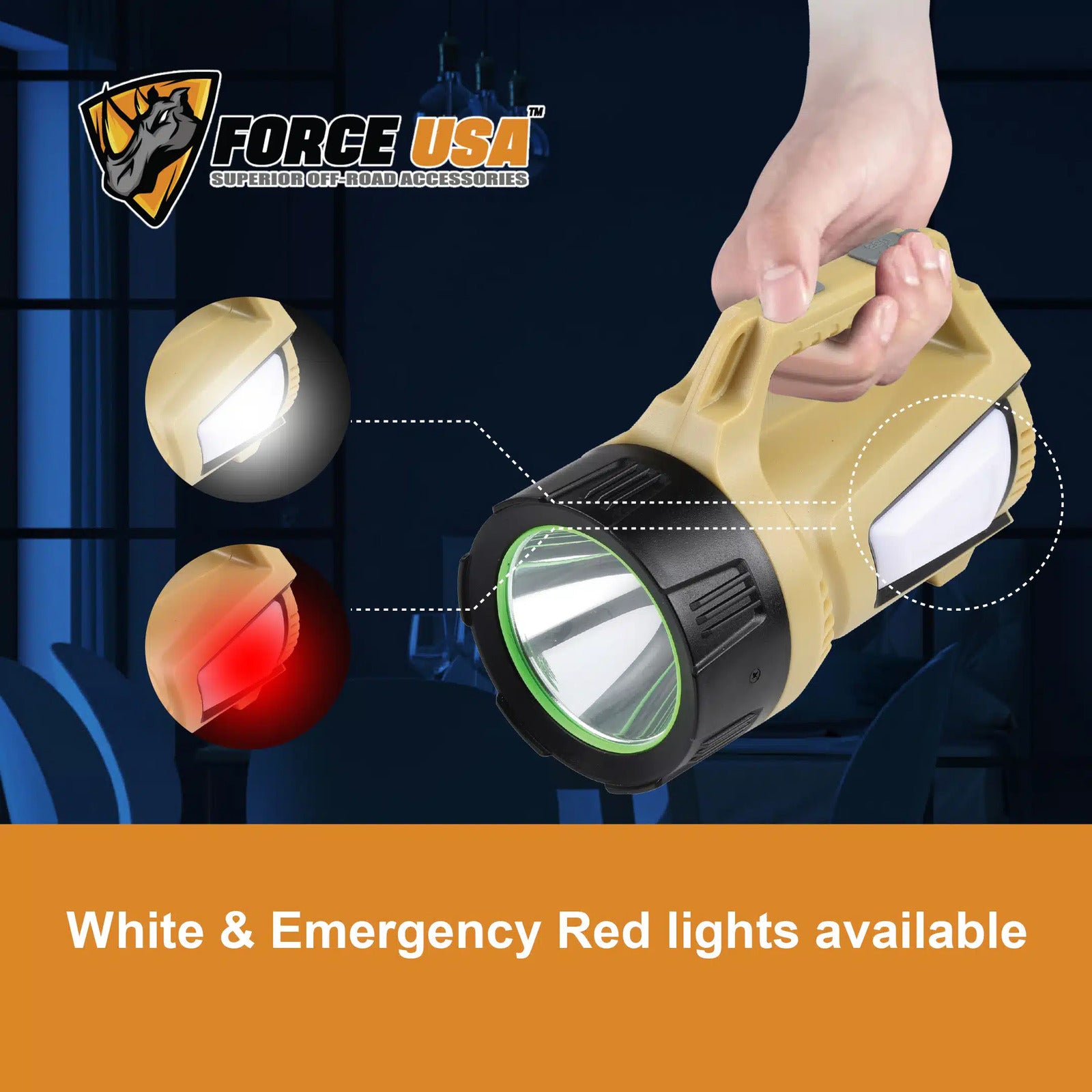 FORCE USA Portable Double Solar Light with Power Bank Capability - Image 6