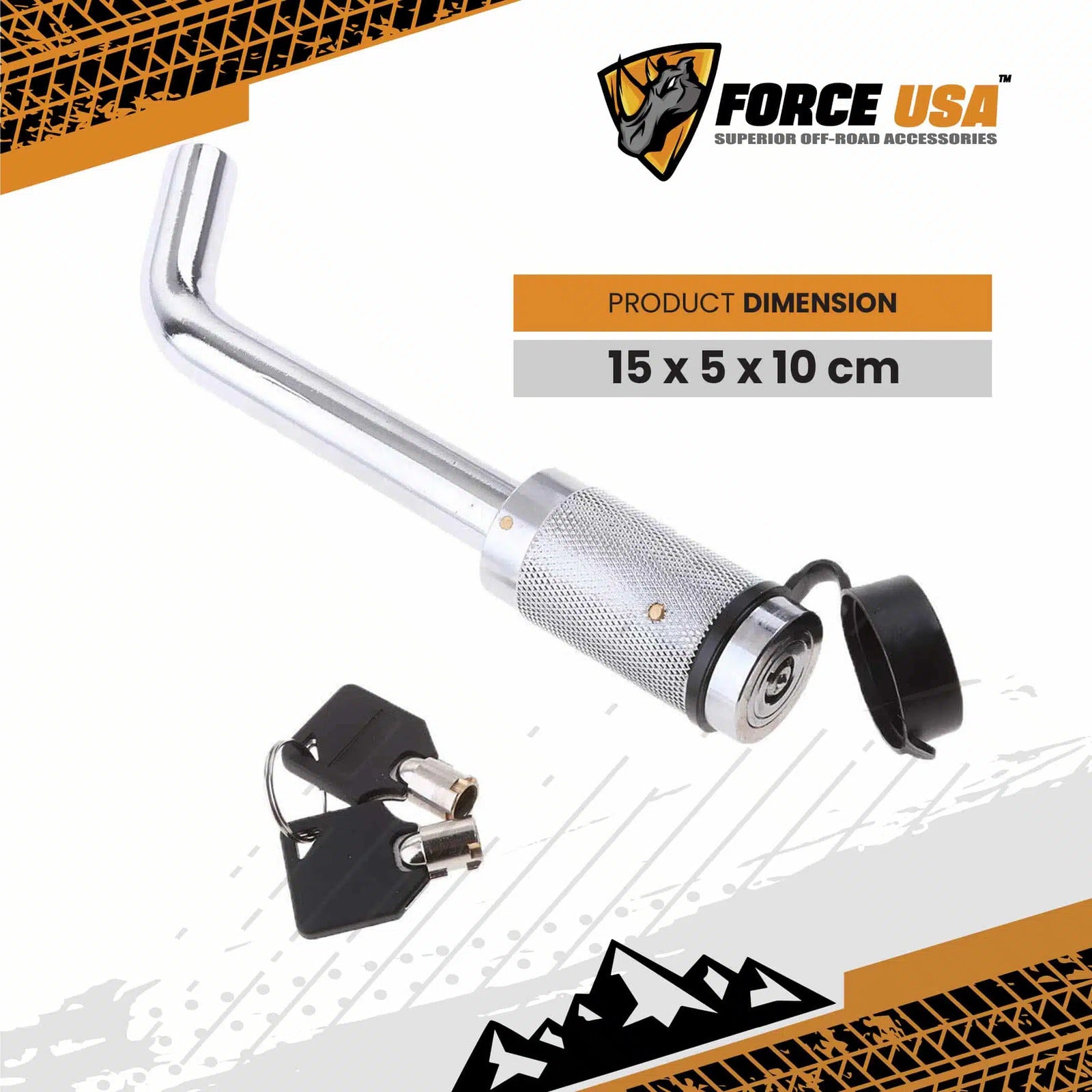 FORCE USA Trailer Hook Lock - Locking Receiver Pin for Hooks - Weatherproof - Image 2