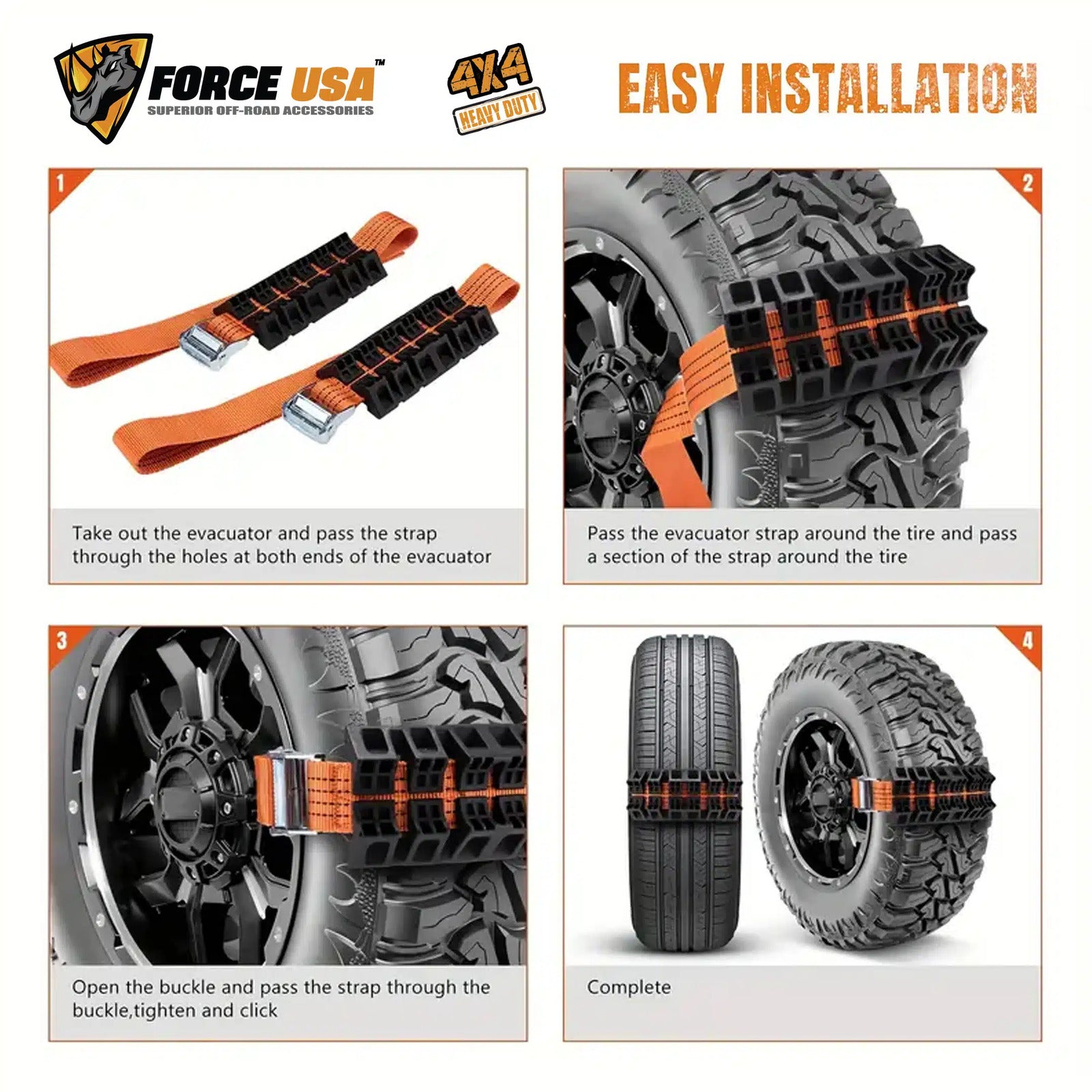 FORCE USA Tire Traction Device for Cars & Small SUVs - Image 5