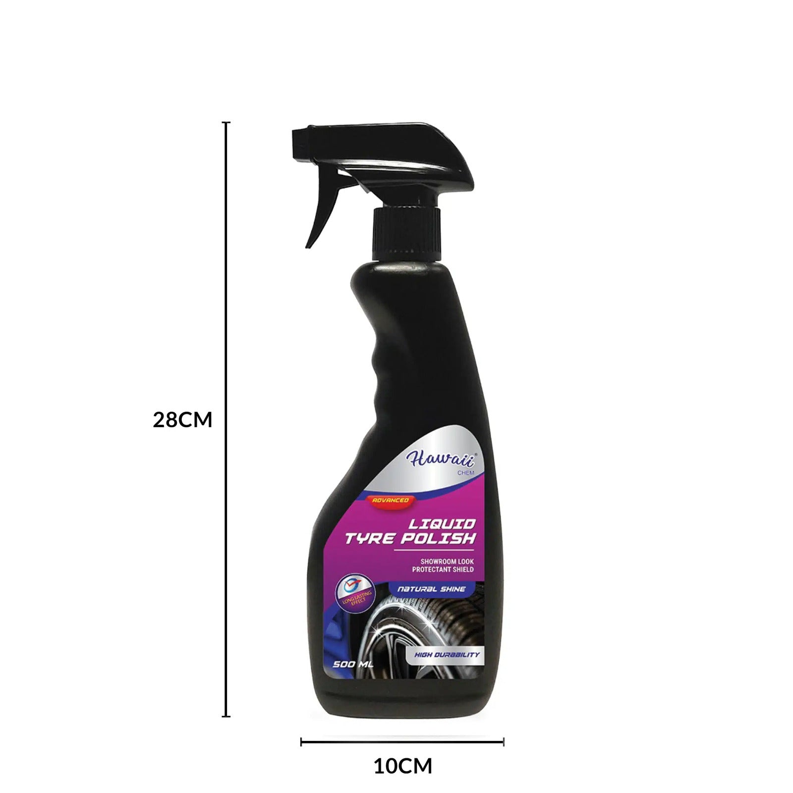HAWAII Liquid Tyre Polish Spray (500 ml) for Long-Lasting Rich Deep Shine and - Image 5