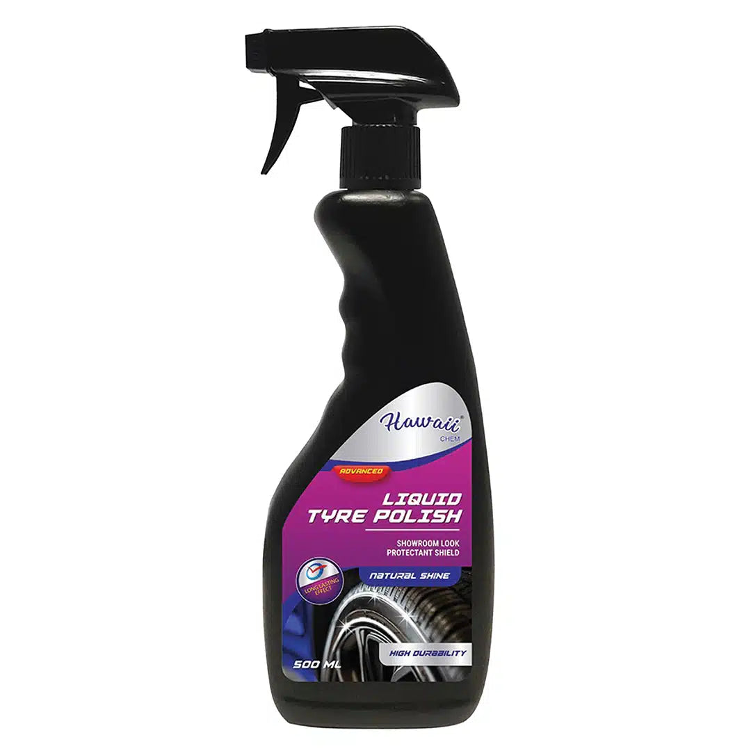 HAWAII Liquid Tyre Polish Spray (500 ml) for Long-Lasting Rich Deep Shine and