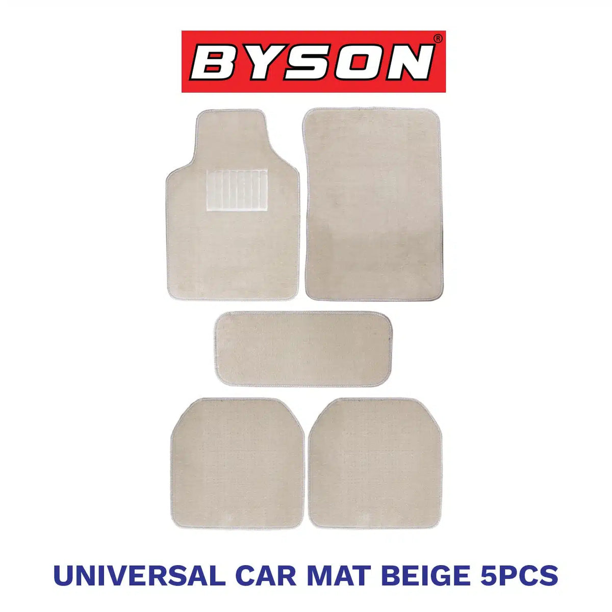 BYSON Durable Waterproof Auto Universal Foot Soft 5 Pieces Car Mats