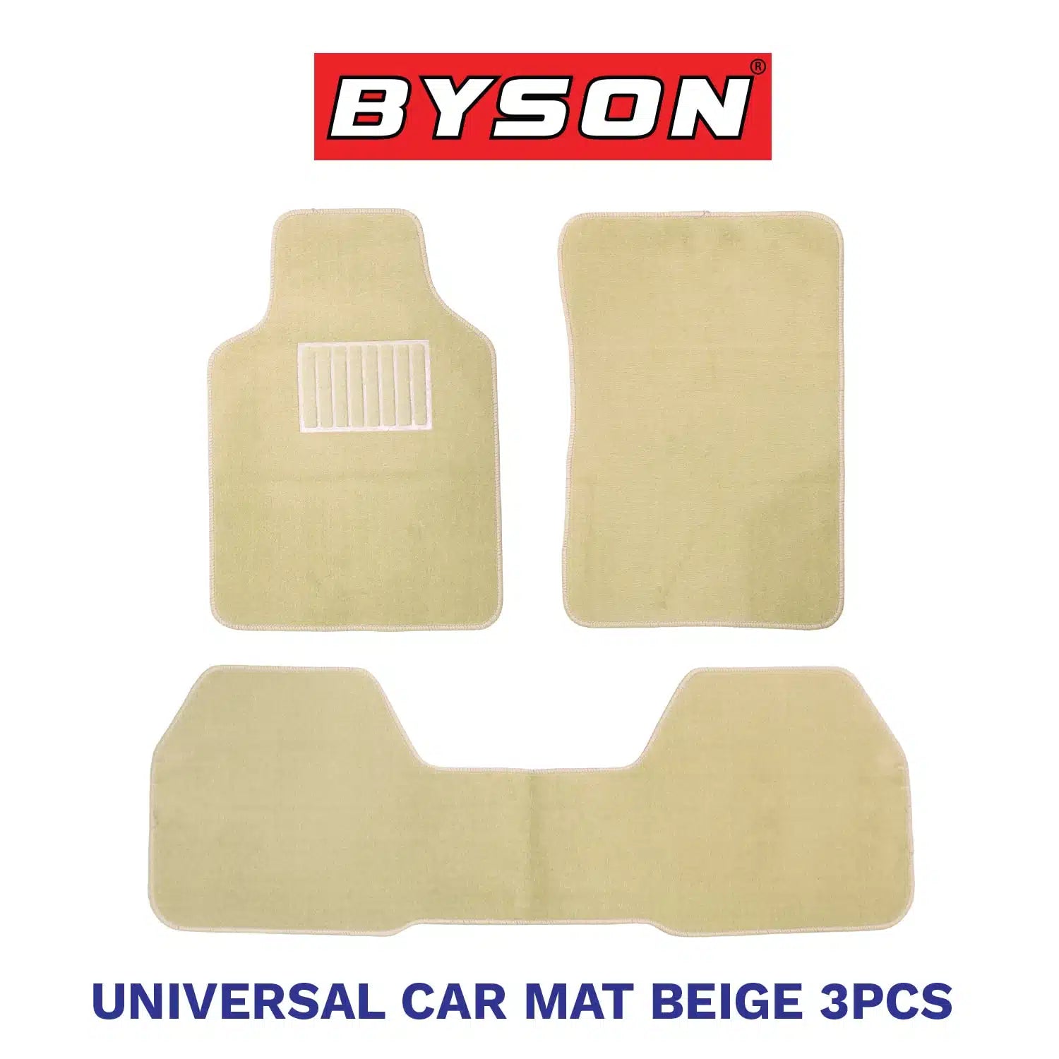 BYSON Durable Waterproof Auto Universal Foot Soft 3 Pieces Car Mats - Image 3