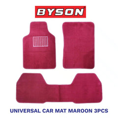 BYSON Durable Waterproof Auto Universal Foot Soft 3 Pieces Car Mats