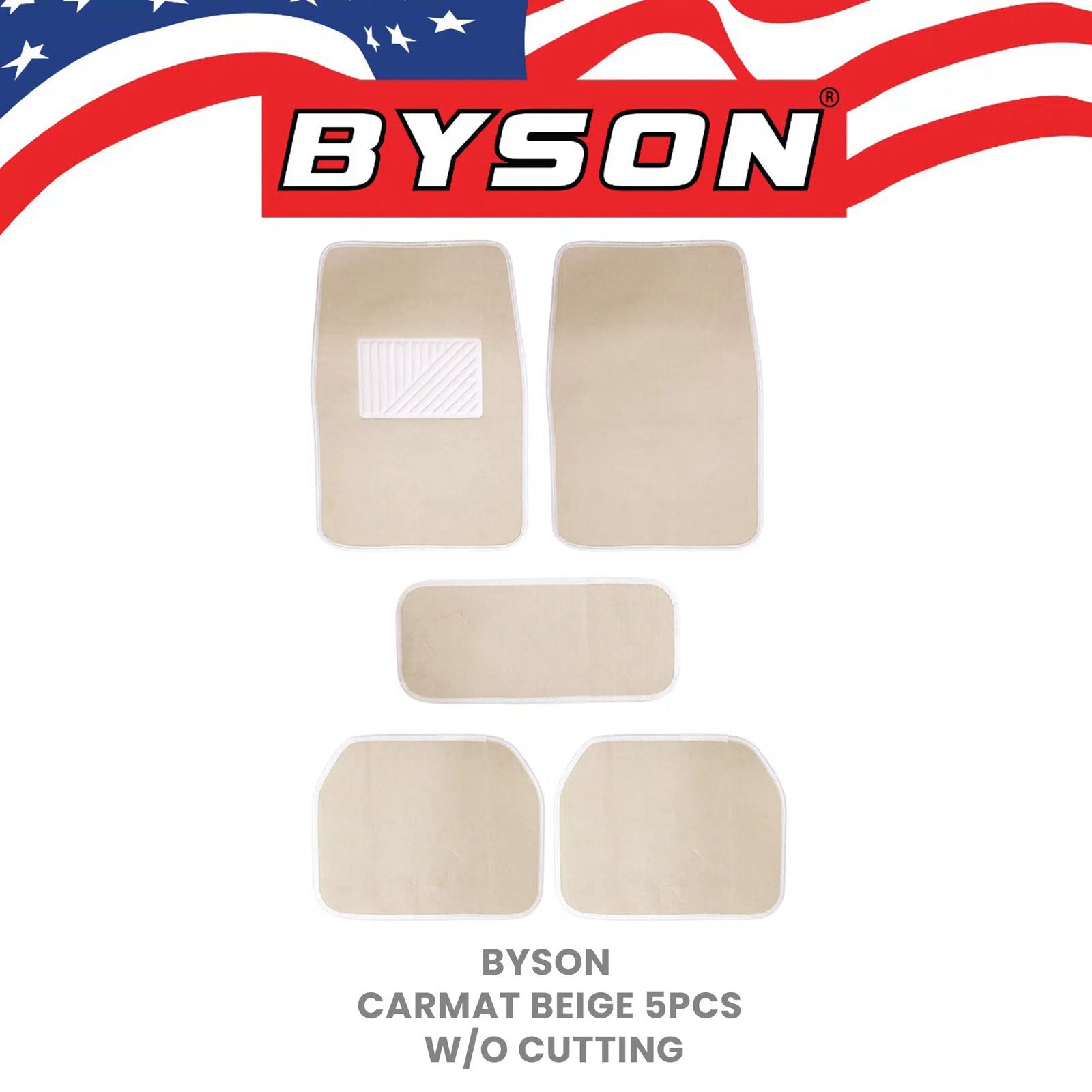 BYSON Durable Waterproof Auto Universal Foot Soft 5 Pieces Without Cutting Car - Image 2