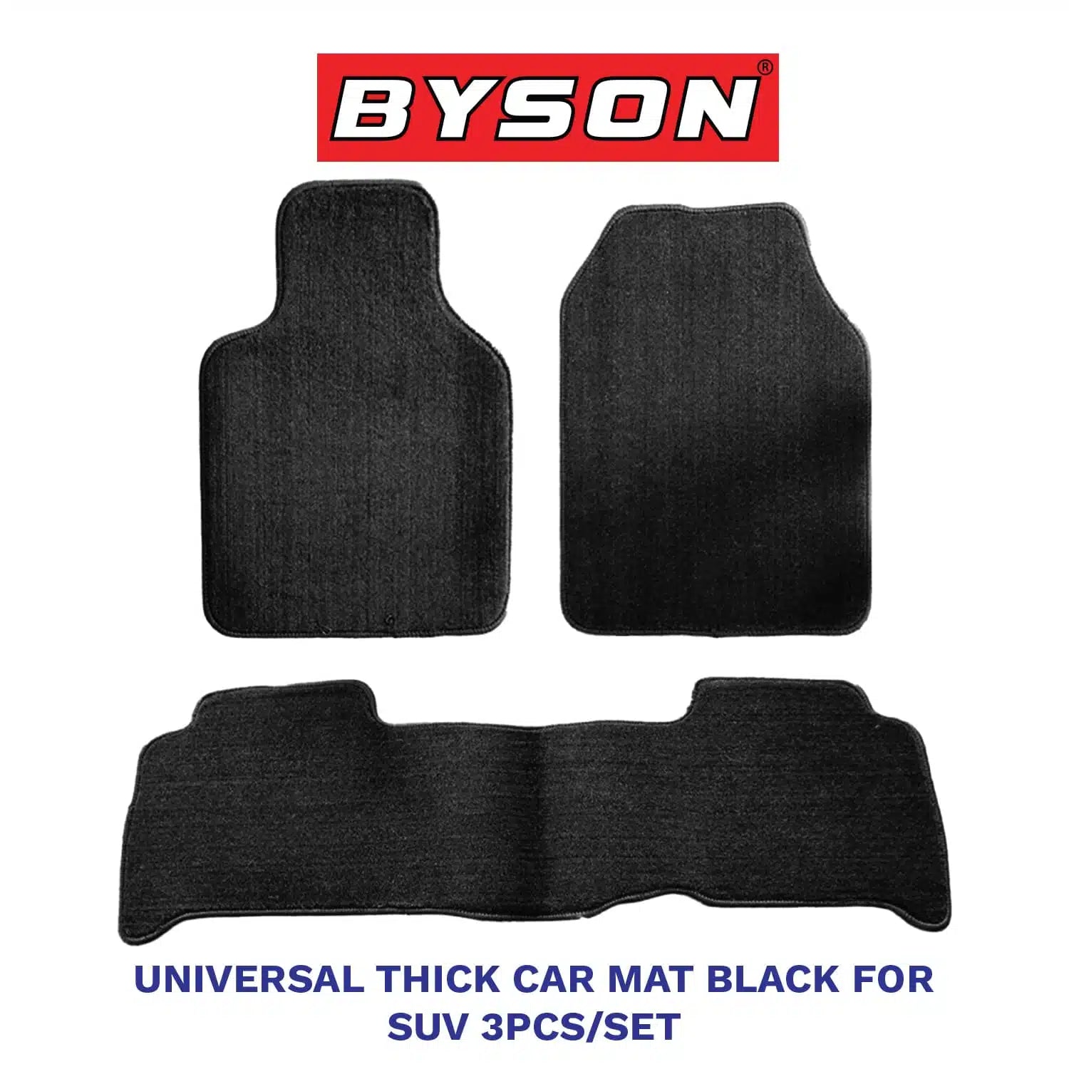 BYSON Durable Waterproof Auto Universal Thick 3 Pieces Car Mats - Image 3