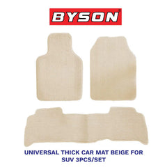 BYSON Durable Waterproof Auto Universal Thick 3 Pieces Car Mats