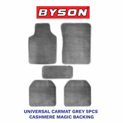 BYSON Durable Waterproof Auto Universal 5 Pieces Car Mats Cashmere Magic Backing