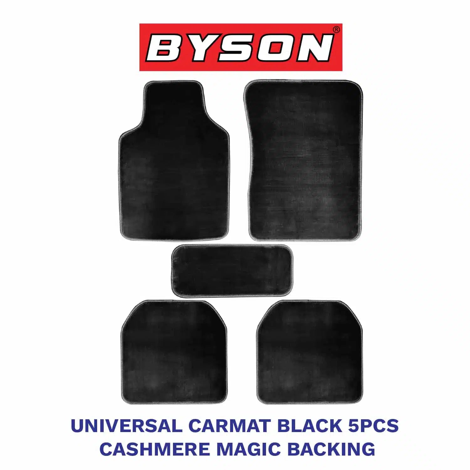 BYSON Durable Waterproof Auto Universal 5 Pieces Car Mats Cashmere Magic Backing - Image 2