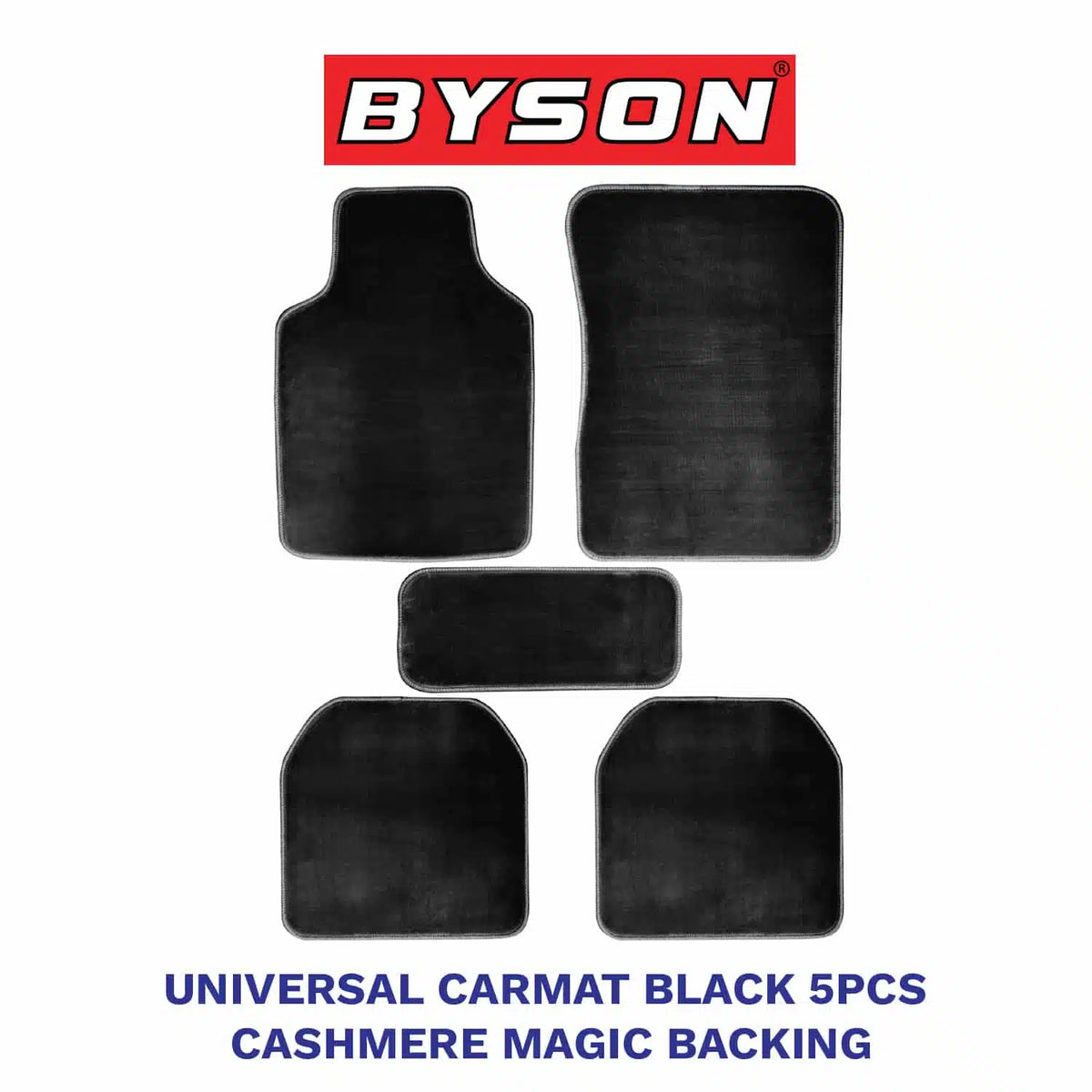 BYSON Durable Waterproof Auto Universal 5 Pieces Car Mats Cashmere Magic Backing - Image 2