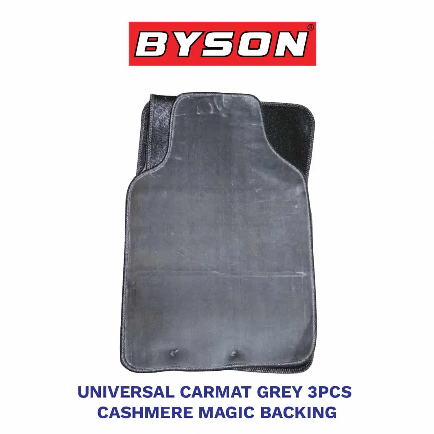 BYSON Durable Waterproof Auto Universal 3-Pieces Car Mats Cashmere Magic Backing - Image 2