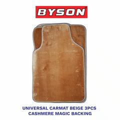 BYSON Durable Waterproof Auto Universal 3-Pieces Car Mats Cashmere Magic Backing - Image 3
