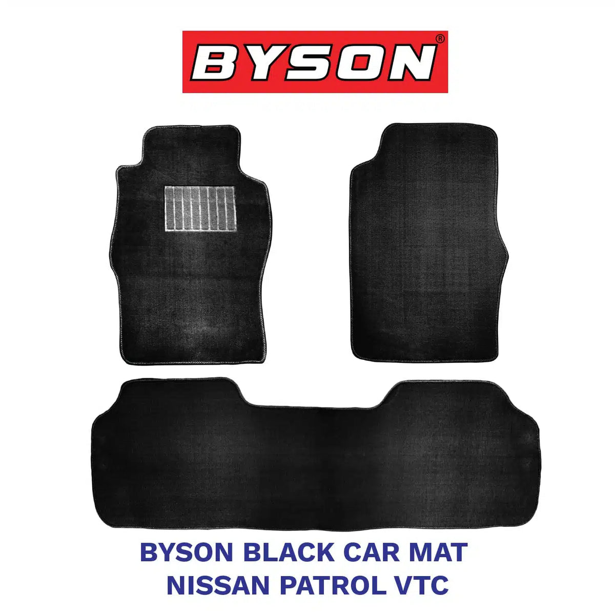 BYSON Durable Waterproof Nissan Patrol VTC 3 Pieces Car Mats