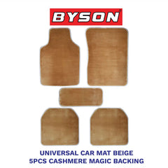 BYSON Durable Auto Universal 5-Pieces Car Mats with Cashmere Magic Backing - Image 3
