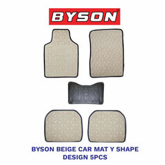 BYSON Durable Auto Universal Car Mat Y Shape Design 5-Pieces Cutting - Image 2