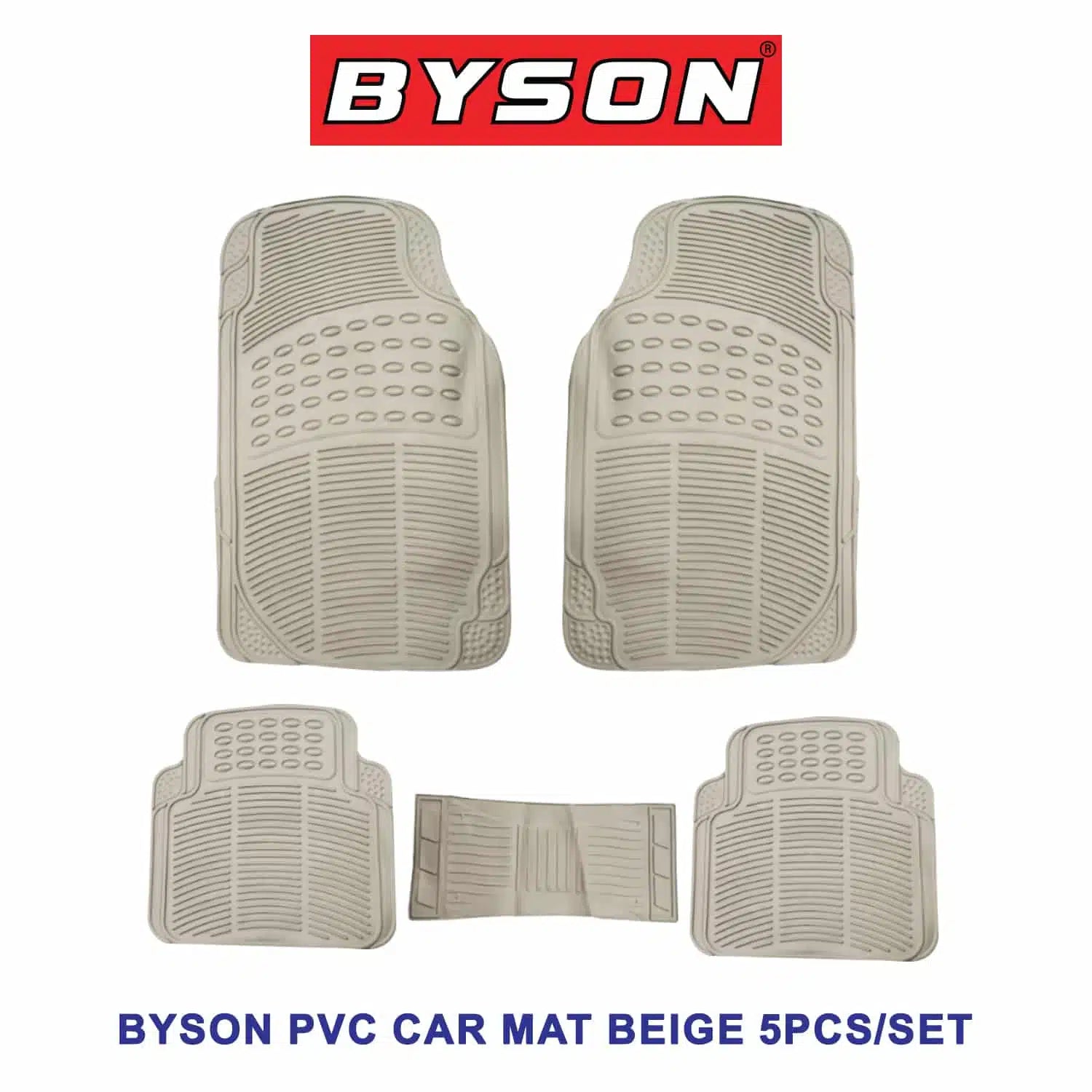 BYSON Universal PVC Car Mat Black 5 Pieces Set - Image 3
