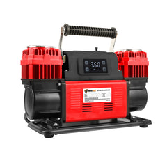 FORCE USA DIGITAL HEAVY DUTY DOUBLE CYLINDER AIR COMPRESSOR-RED
