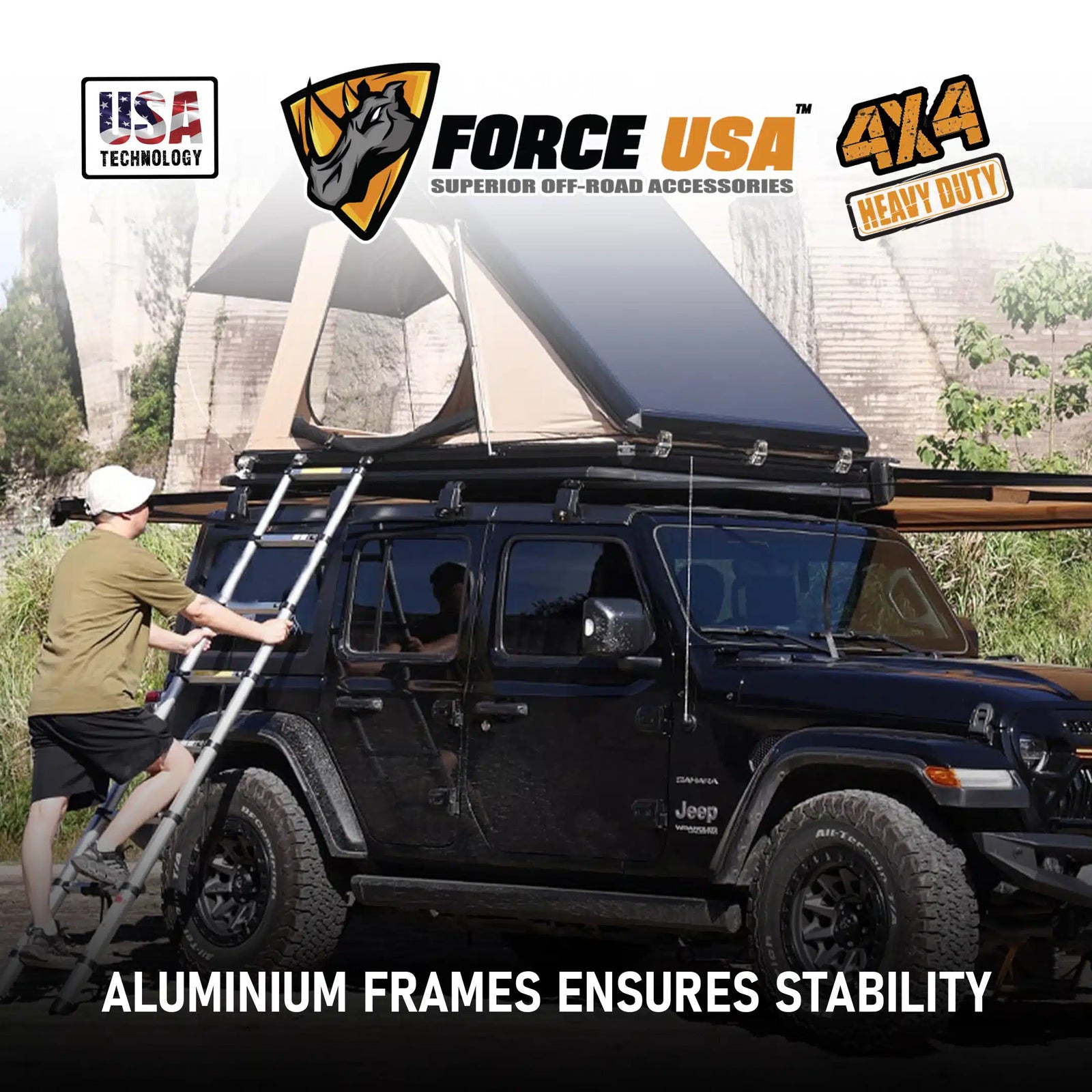 FORCE USA ROOFTOP TENT WITH LED LIGHT - Image 5