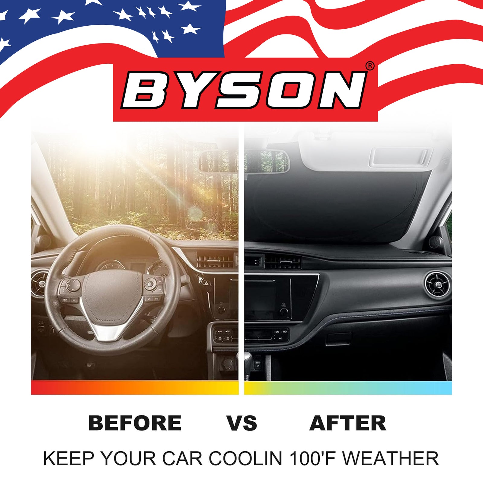 Byson 8-Piece Car Sunshade Set for Land Cruiser 200 � Ultimate UV Pr - Image 3