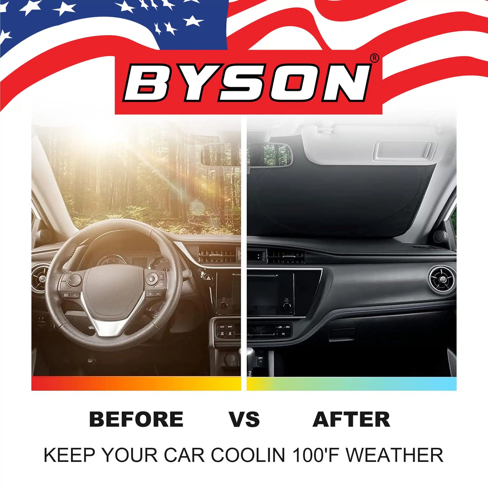 Byson 8-Piece Car Sunshade Set for Land Cruiser 300 � Maximum Sun & UV Pr - Image 4
