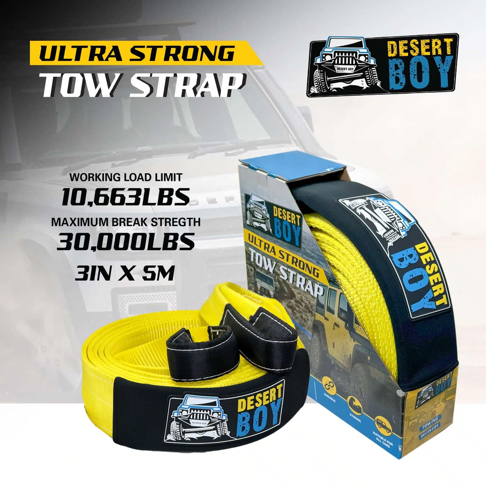 DESERT BOY HEAVY DUTY TOW STRAP - Image 2