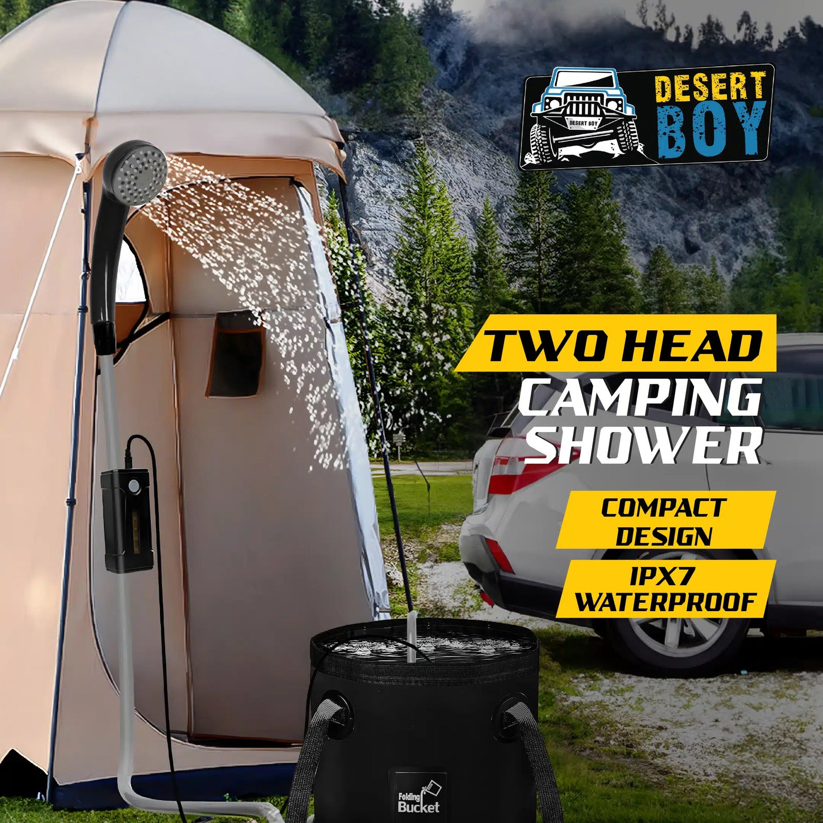DESERT BOY CAMPING SHOWER KIT WITH 20L BUCKET - Image 3