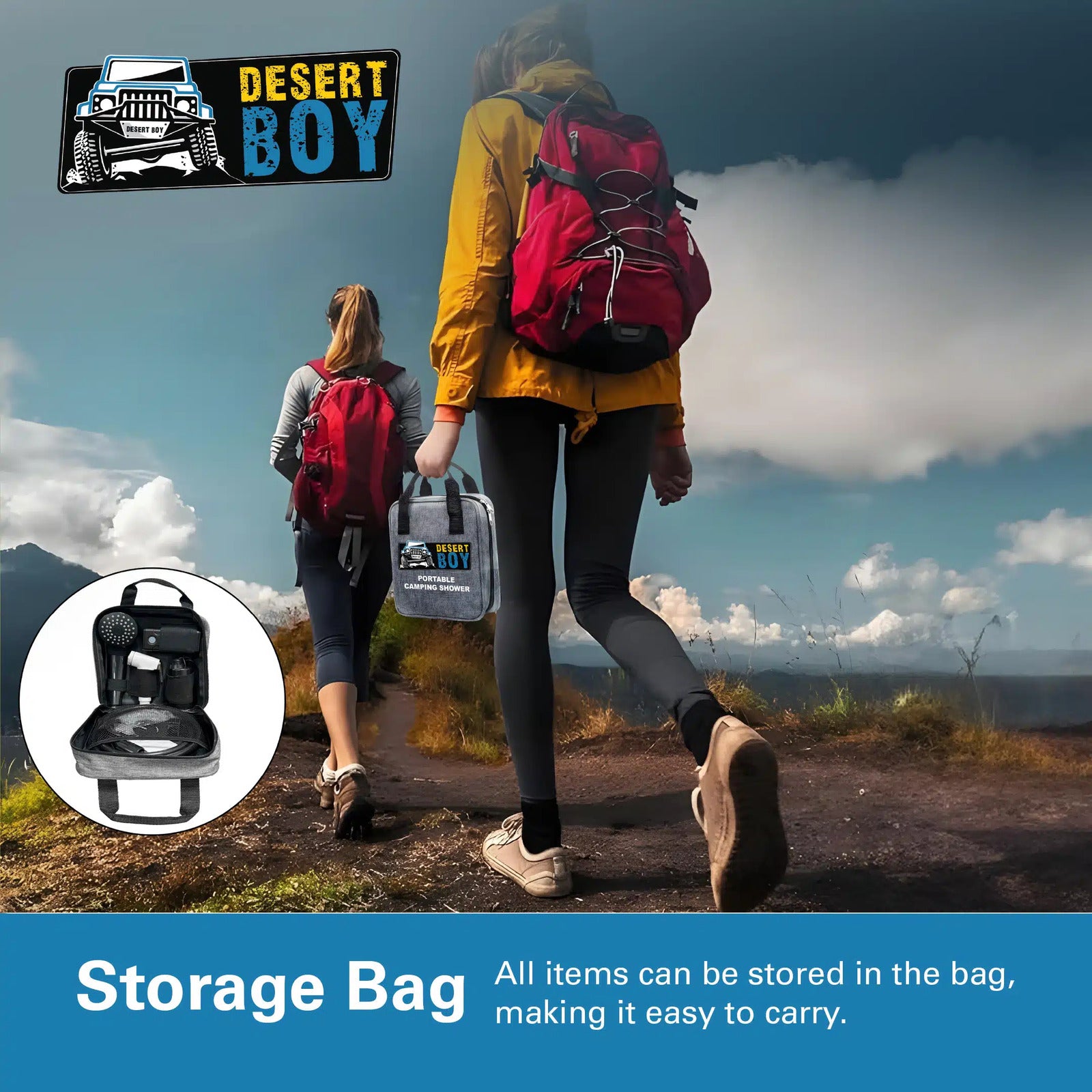 DESERT BOY CAMPING SHOWER KIT WITH 20L BUCKET - Image 5