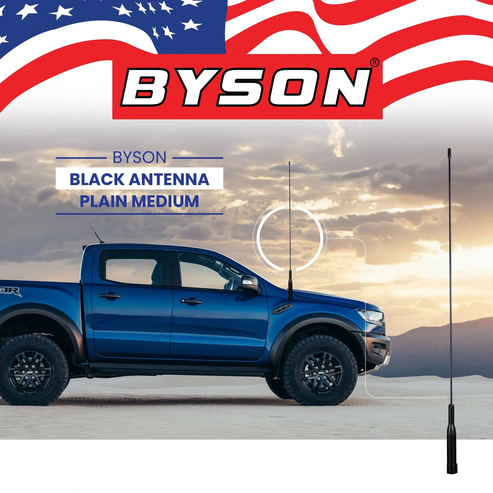 BYSON BLACK ANTENNA PLAIN MEDIUM - Image 2