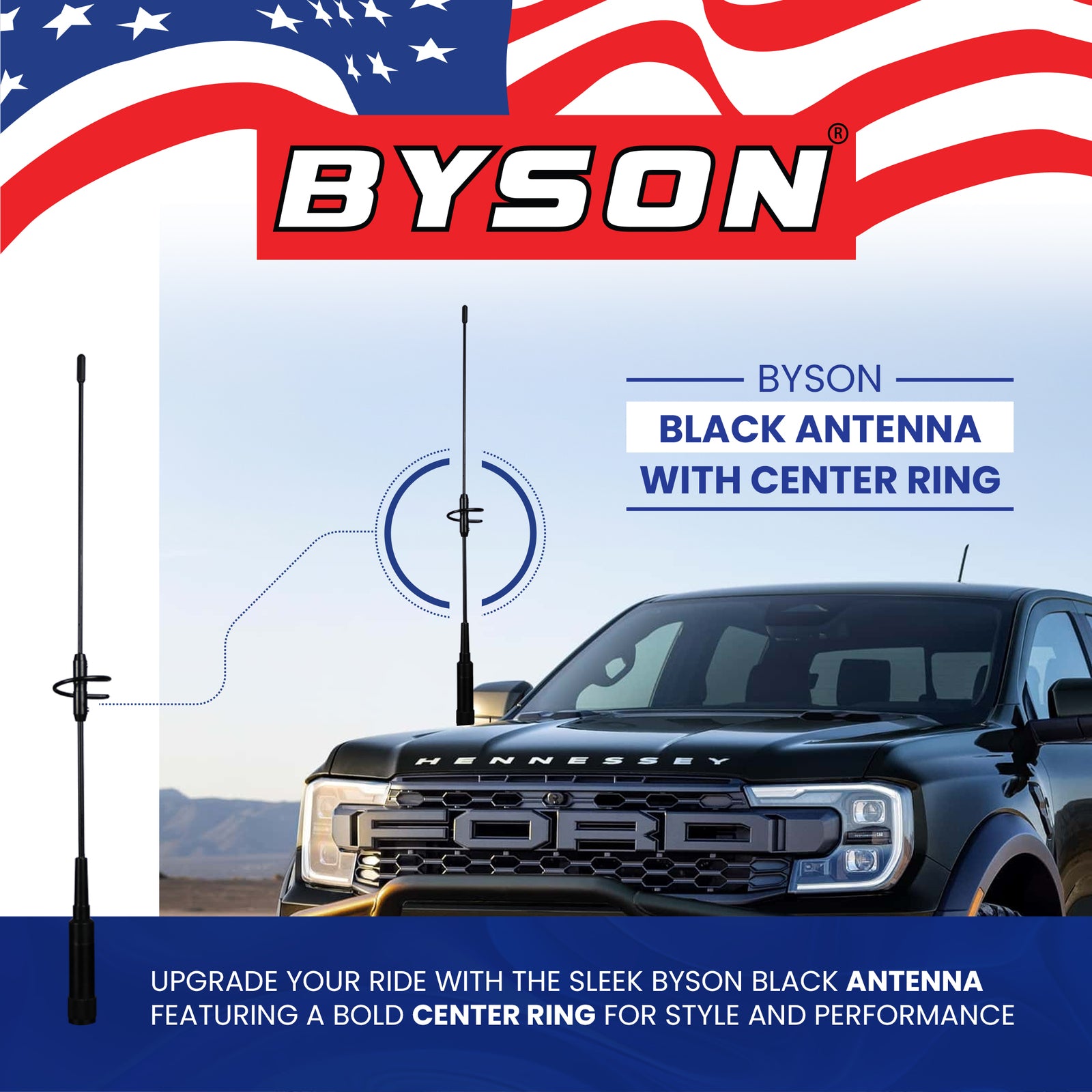 BYSON BLACK ANTENNA WITH CENTER RING - Image 4