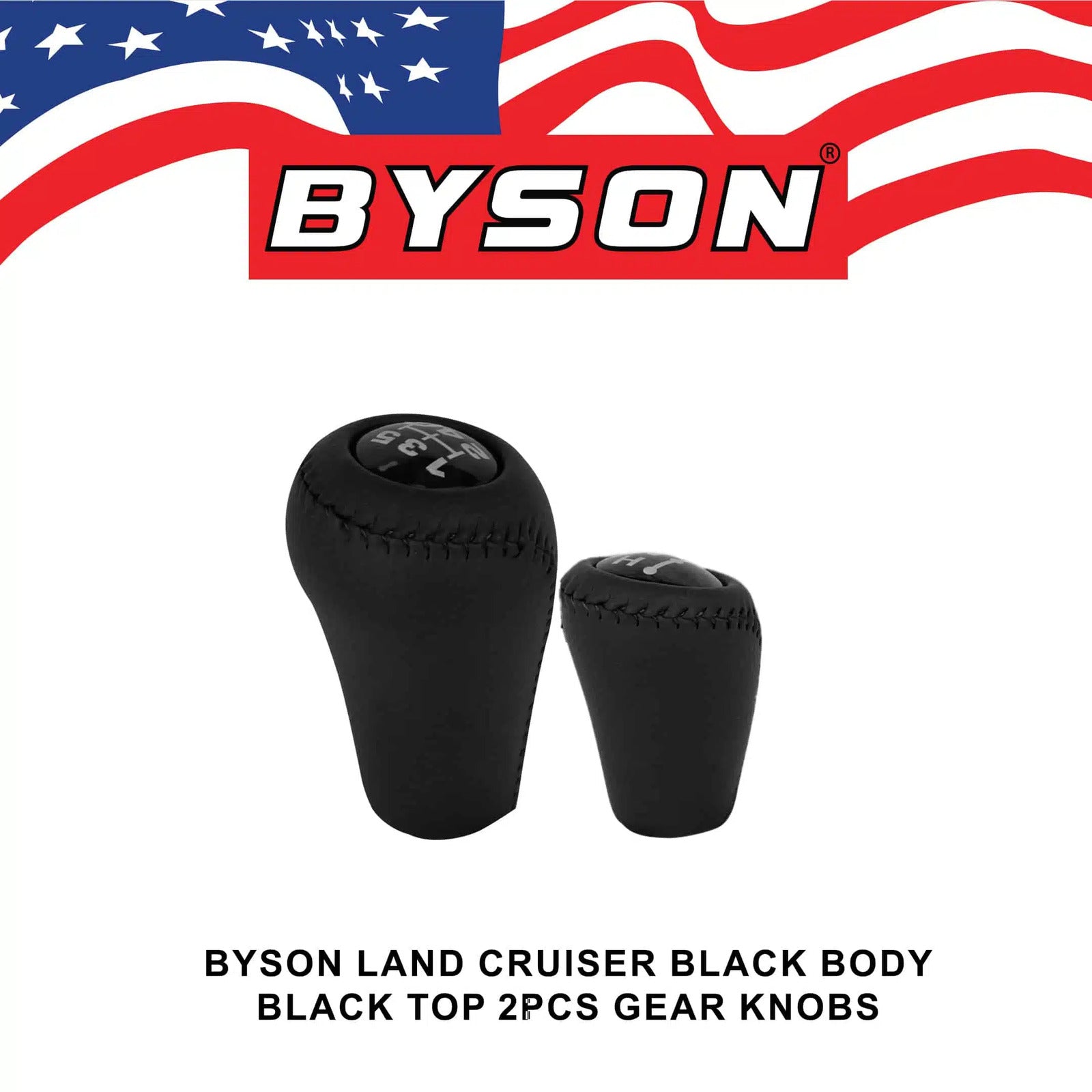 BYSON LAND CRUISER BLACK BODY + BLACK TOP 2PCS GEAR KNOBS