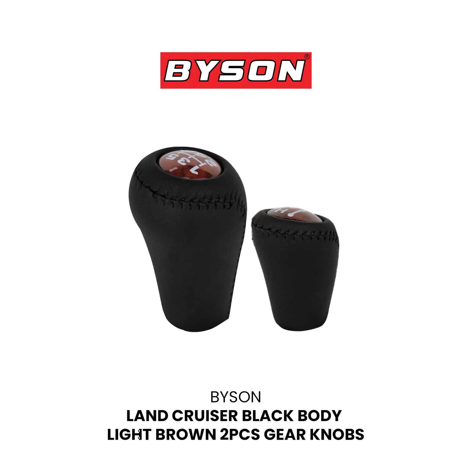 BYSON LAND CRUISER BLACK BODY + BLACK TOP 2PCS GEAR KNOBS - Image 3