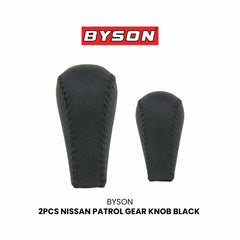 BYSON 2PCS NISSAN PATROL GEAR KNOB BLACK